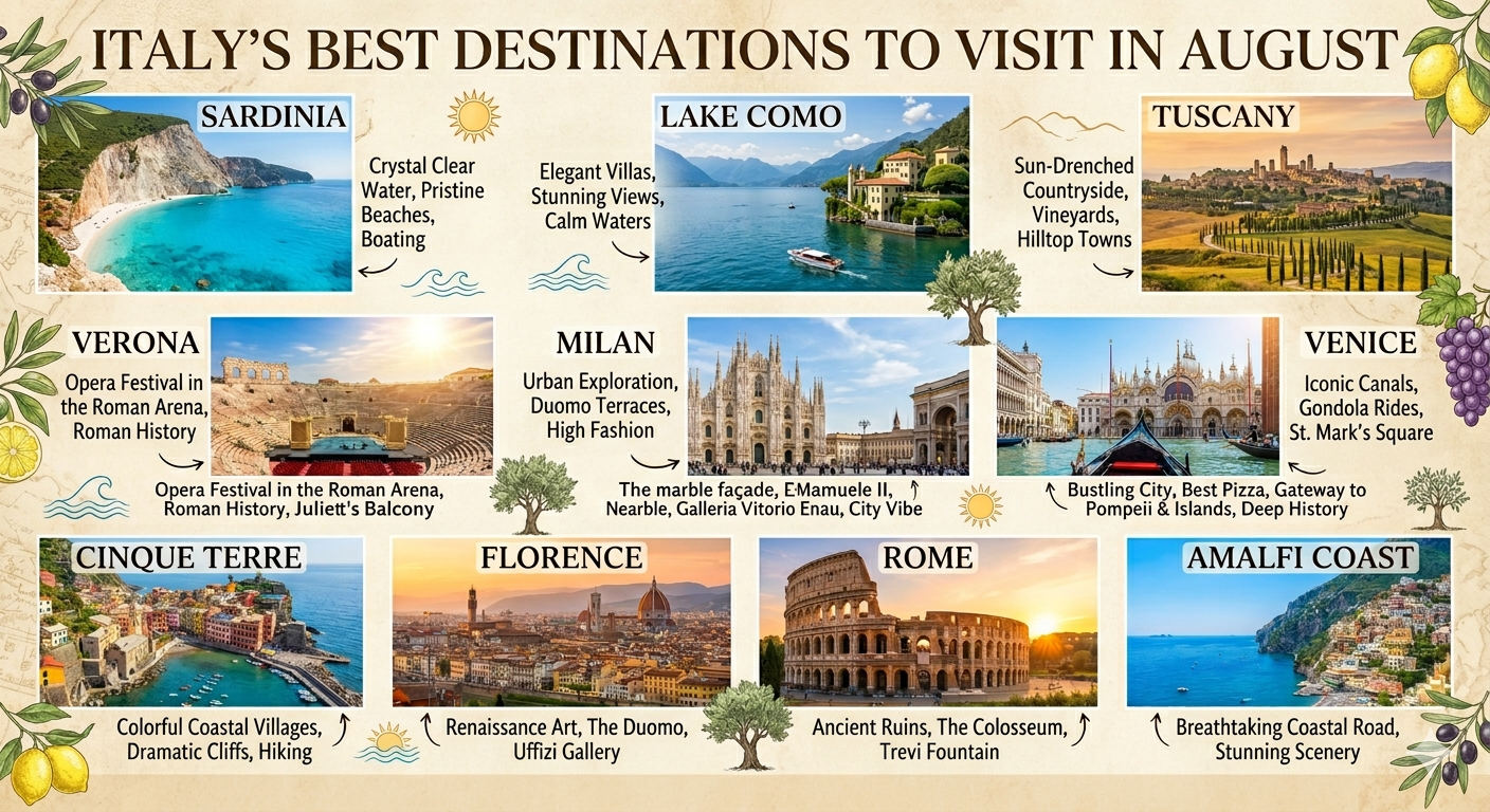 Best Places to Visit in Italy in August