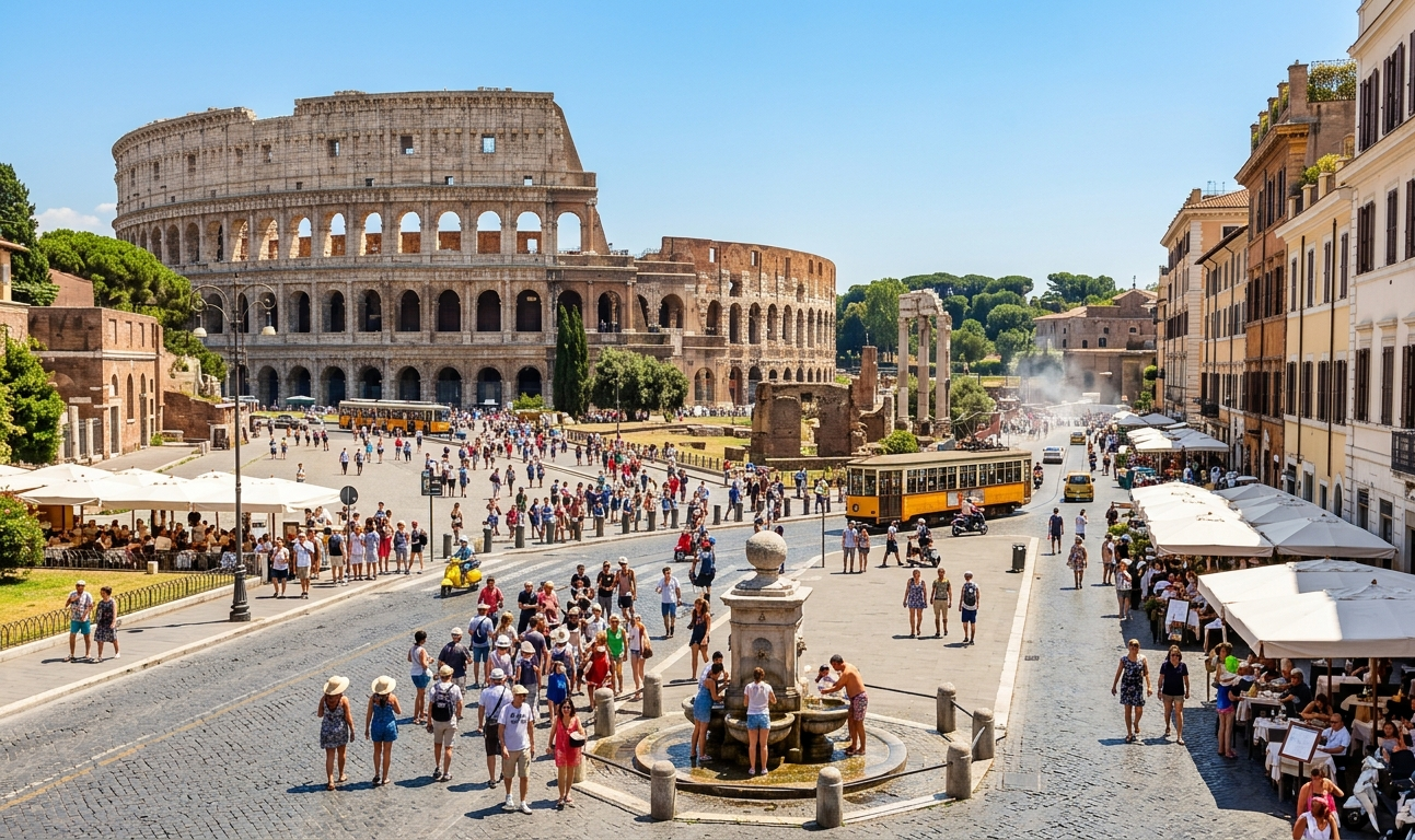 Rome in Italy in July